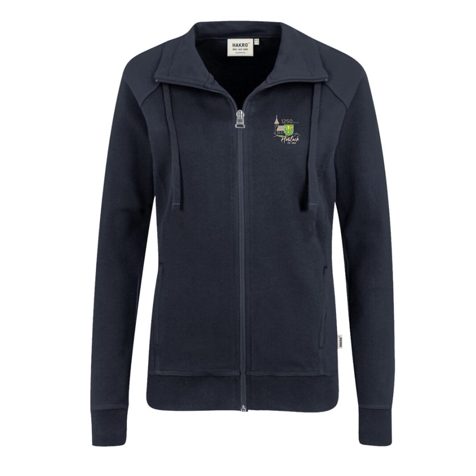 Damen Sweatjacke College, tinte