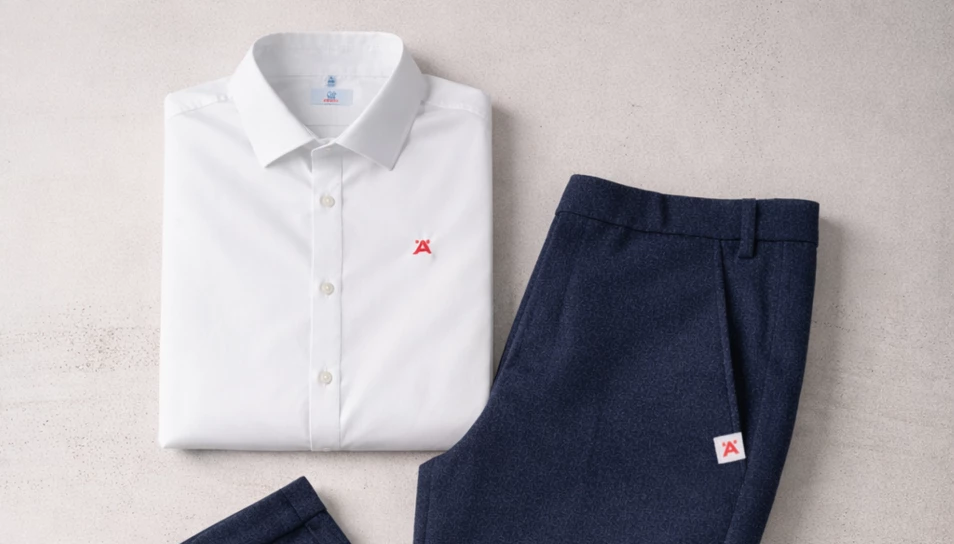 Häfele - MesseauftrittMesseauftritte entscheiden in Sekunden – der erste Eindruck zählt. Für Häfele haben wir zur Interzum eine Corporate Wear entwickelt, die genau das liefert: einen souveränen, einheitlichen Auftritt, der die Marke auf dem Messestand sofort erlebbar macht.Hochwertige Businesshemden und -blusen mit präziser Stickveredelung, kombiniert mit eleganten Businesshosen und individuellen Weblabels – abgestimmt bis ins letzte Detail. Das Ergebnis: ein Team, das nicht nur professionell wirkt, sondern auch so auftritt.